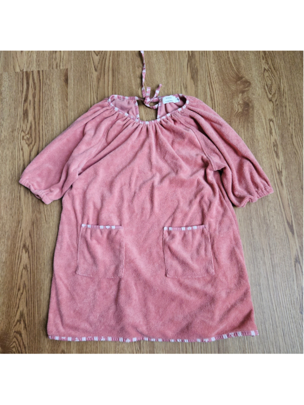 Minnow x Tuckernuck Pink Terry Cloth Swim Coverup 7/8 Dress